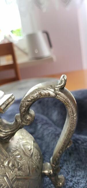 Platerowany srebrem czajnik marokański