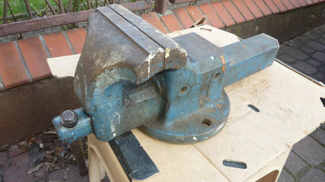 Niemieckie imadło ślusarskie, stalowe, kute MATADOR.Waga 20 kg
