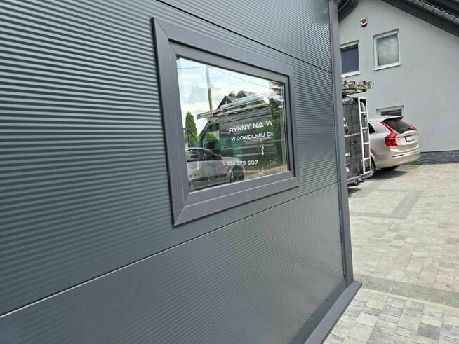 Garaż 4x6 z płyty warstwowej brama segmentowa ocieplany