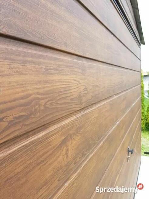 Garaż blaszany 5x7 drewnopodobny + wiata 3x7