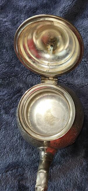 Platerowany srebrem czajnik marokański