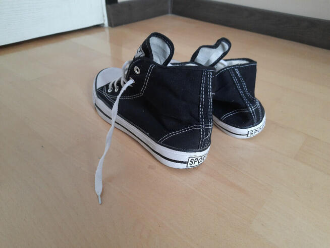 Buty trampki czarne wysokie Sport r. 44 42 26,5cm uniseks