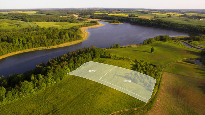 sprzedam dużą działkę nad jeziorem - Mazury