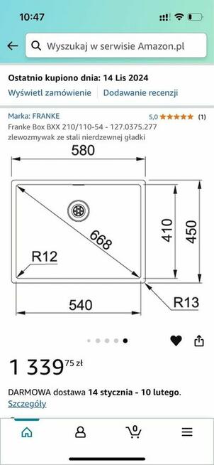 Zlewozmywak FRANKE BOX BXX 210/110-54