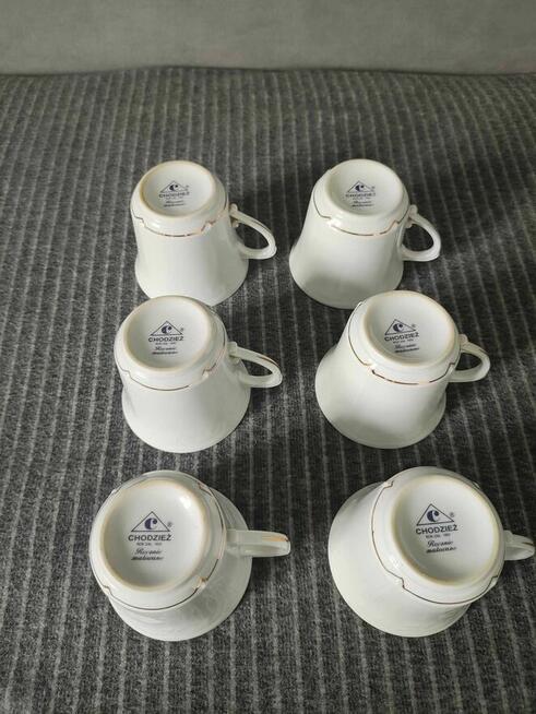 Zastawa Stołowa Filizanki Talerz Chodzież Serwis z porcelany