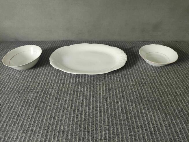 Talerz biały Półmisek Porcelana Wawel Wałbrzych miska