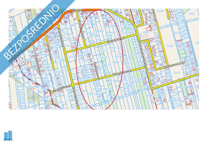 Działki budowlane Łady k. Dawid Bankowych (gm. Raszyn)