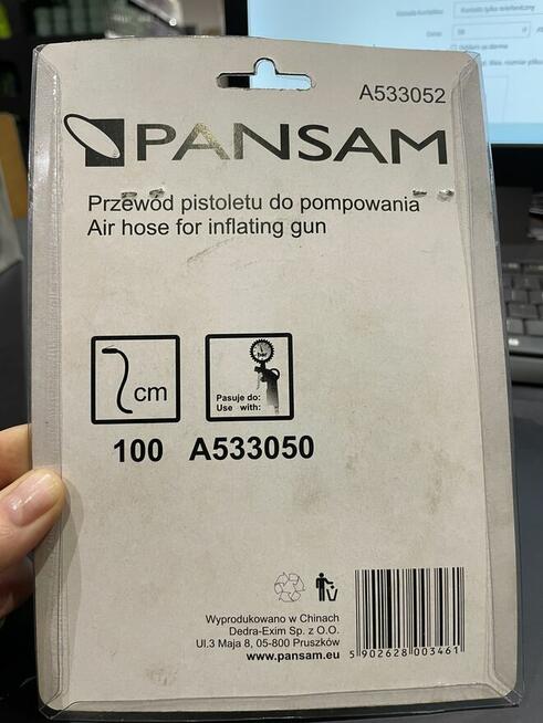 Przewód pistoletu do pompowania 100 cm