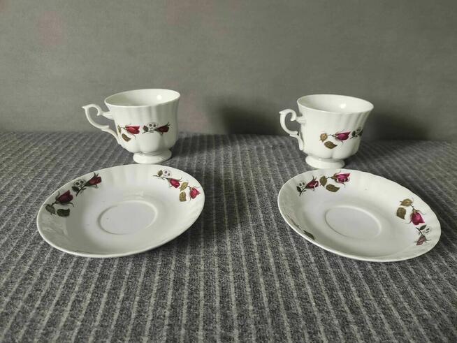 Filiżanka Spodek Talerz Talerzyk z porcelany Chodzież