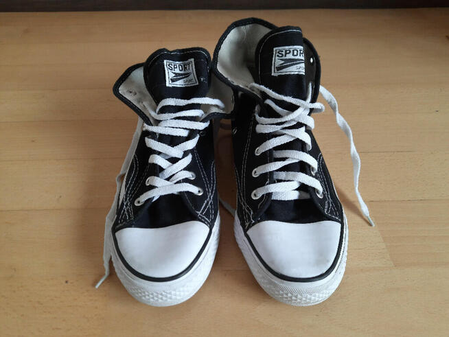 Buty trampki czarne wysokie Sport r. 44 42 26,5cm unisex