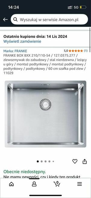 Zlewozmywak FRANKE BOX BXX 210/110-54