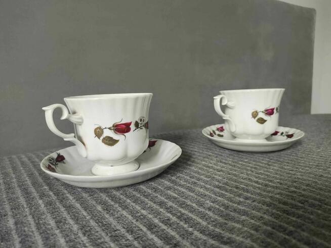 Filiżanka Spodek Talerz Talerzyk z porcelany Chodzież