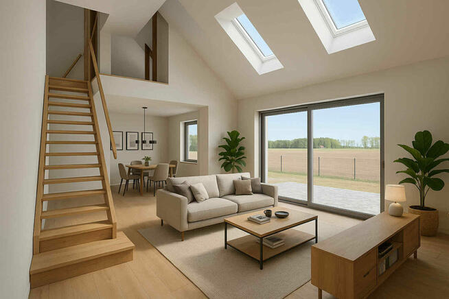 Nowoczesny dom w ciszy część mieszkalna 142mkw/ działka 827