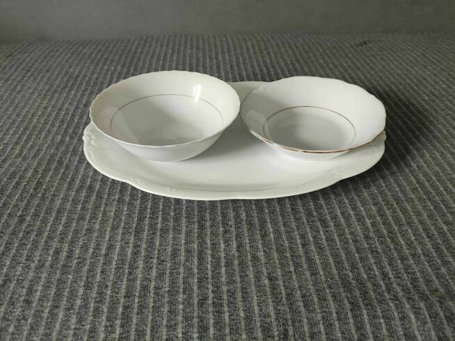Talerz biały Półmisek Porcelana Wawel Wałbrzych miska