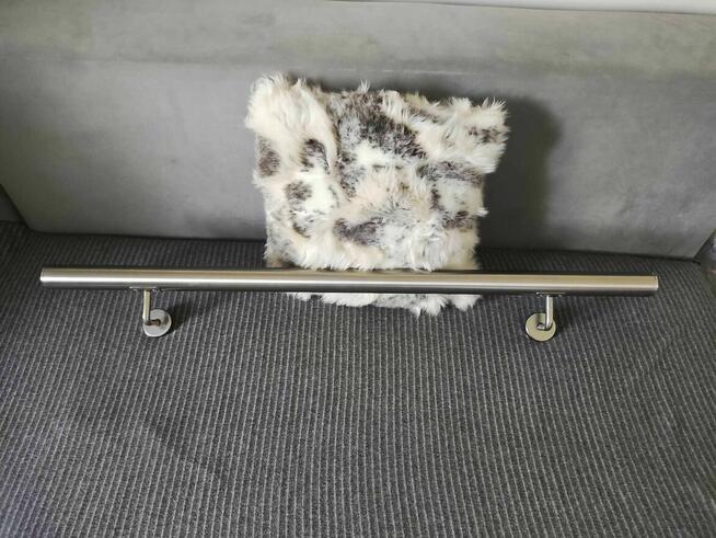 Poręcz srebrna Schodowa na Schody metalowa stal nierdzewna