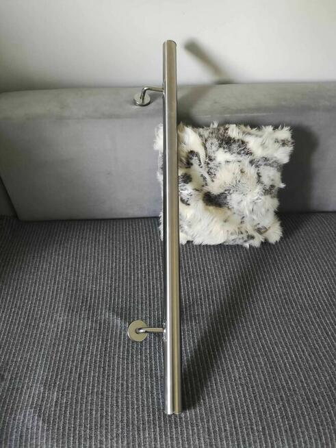 Poręcz srebrna Schodowa na Schody metalowa stal nierdzewna