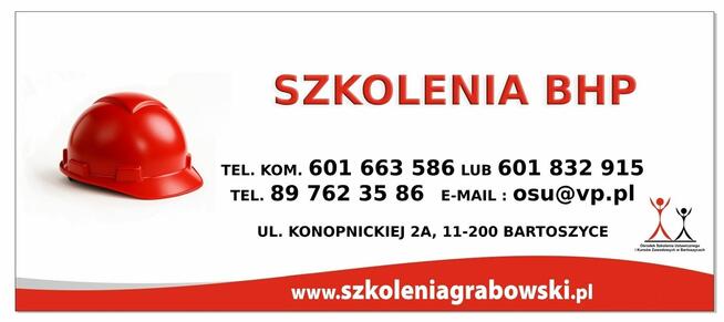 Szkolenia BHP, instrukcja ppoż., HACCP, ORZ, HACCP