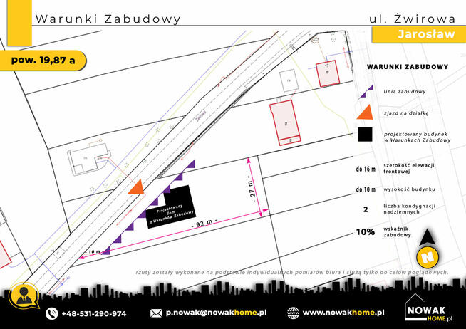 Jarosław – działka budowlana z Warunkami Zabudowy, ul. Żwiro