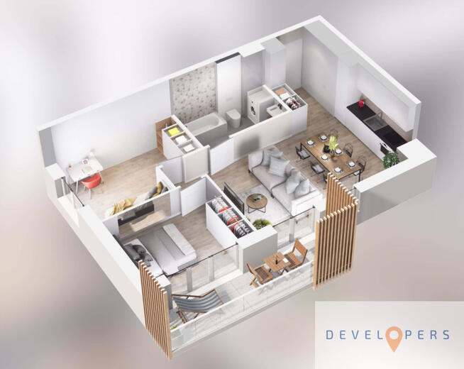 Nowe 3 pokoje przy Parku Śląskim Hala garażowa