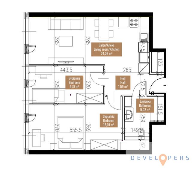 M3 w budynku premium I Centrum I Hala garażowa