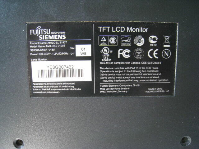 Monitor Fujitsu Siemens
