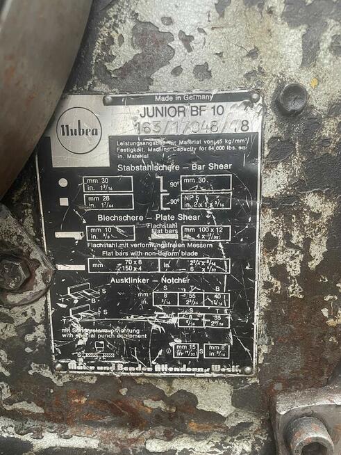 prasa do metalu MUBEA Junior BF 10