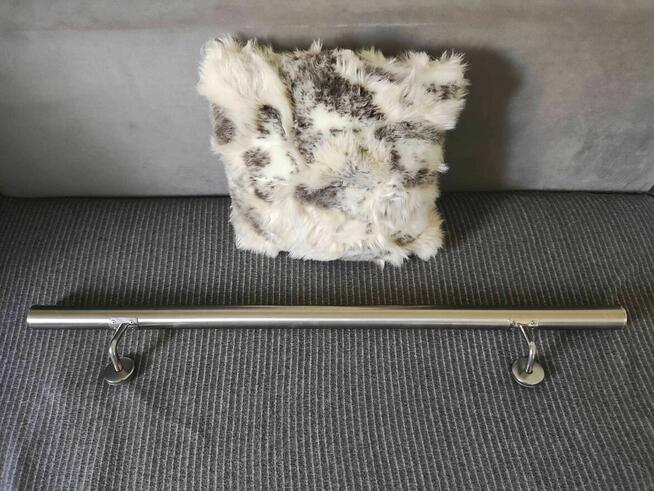 Poręcz srebrna Schodowa na Schody metalowa stal nierdzewna