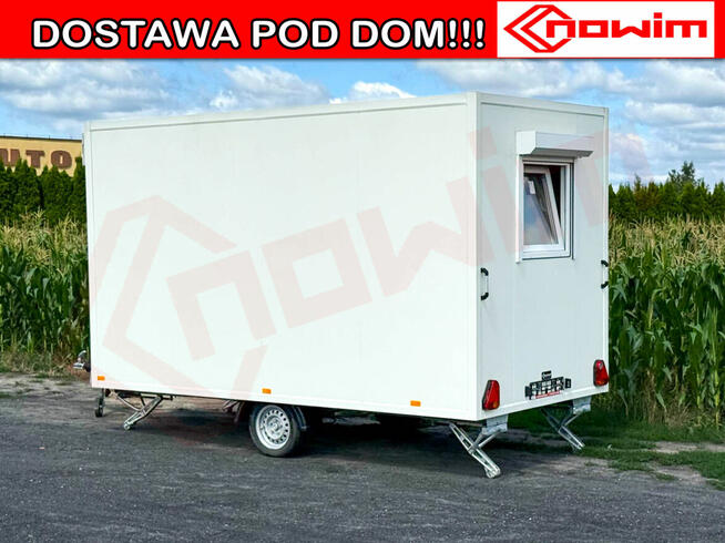 Przyczepa mobilne biuro przyczepka szatnia stołówka socjalna