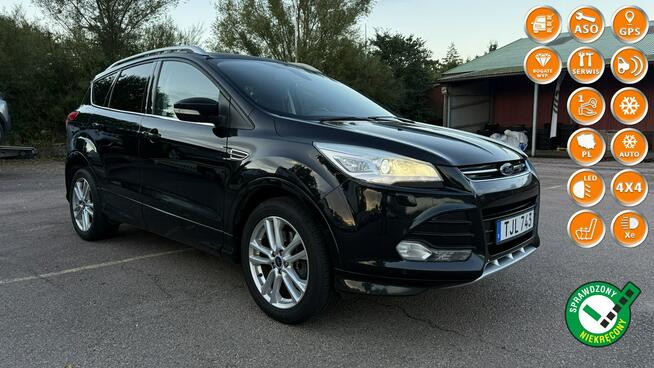 Ford Kuga 2.0tdci AWD titanium + ledy skóry full serwis bezwypadkowy 1.r.gwaranc