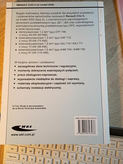 Książka Renault Clio II od modeli 2002