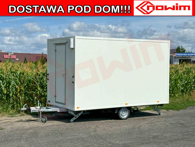 Przyczepa mobilne biuro przyczepka szatnia stołówka socjalna