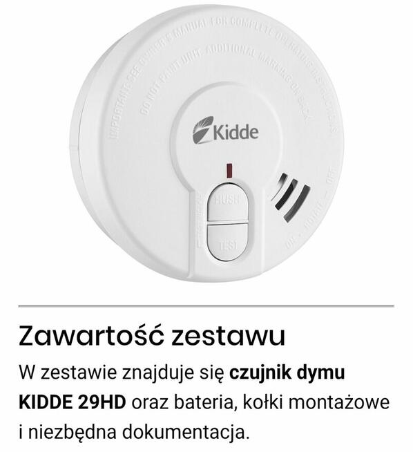 Czujnik dymu optyczny Kidde