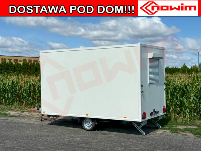 Przyczepa mobilne biuro przyczepka szatnia stołówka socjalna