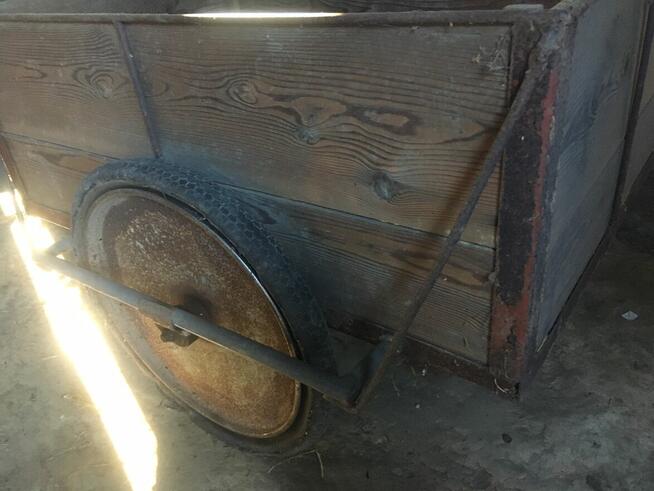 Wózek z dyszlem metalowy ogrodowy 120x80 Wózek z dyszlem met