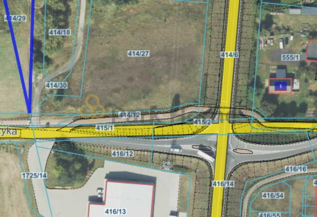 Działka usługowa Kawcze gm. Śrem,