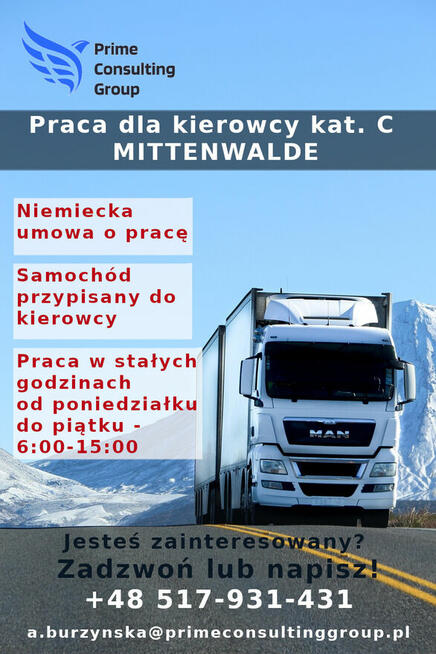 Praca dla kierowcy kat. C!