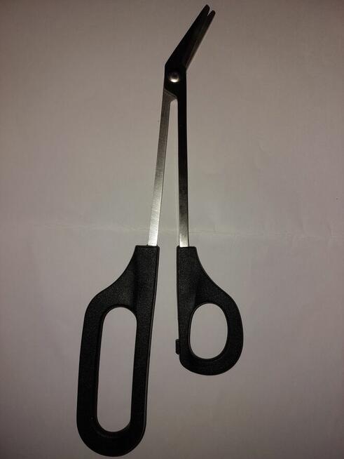 Nożyczki długie zakrzywione z ząbkami