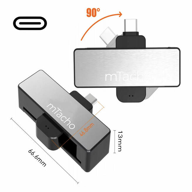 Czytnik Kart Kierowców-Micro USB+Adapter na USB-C