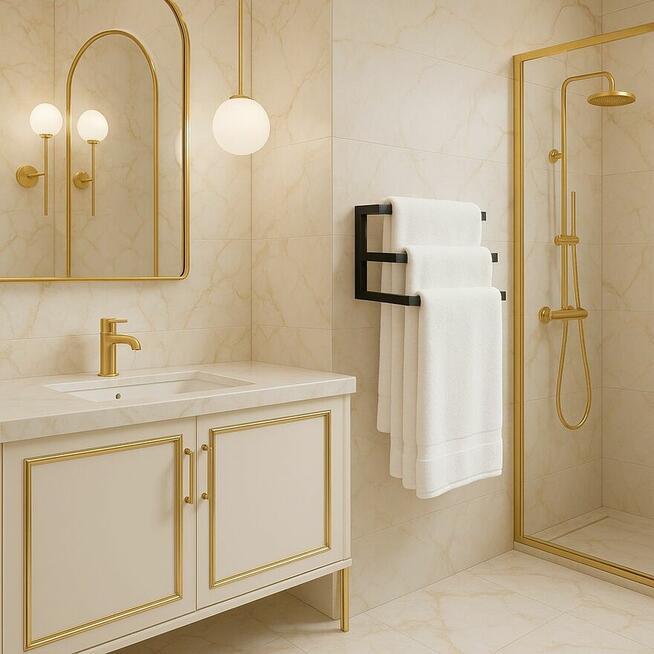 Stojak stelaż na ręczniki do łazienki wieszak reling