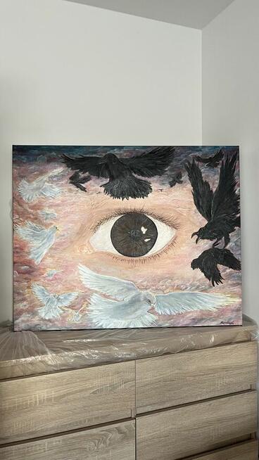 „Między światłem a cieniem” obraz olejny 100×80 cm