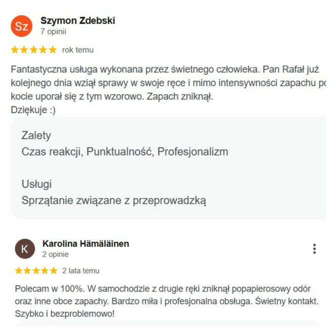 Ozonowanie- Usuwanie Zapachów Dymu, Stęchlizny, Psa, Kota