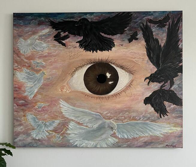 „Między światłem a cieniem” obraz olejny 100×80 cm