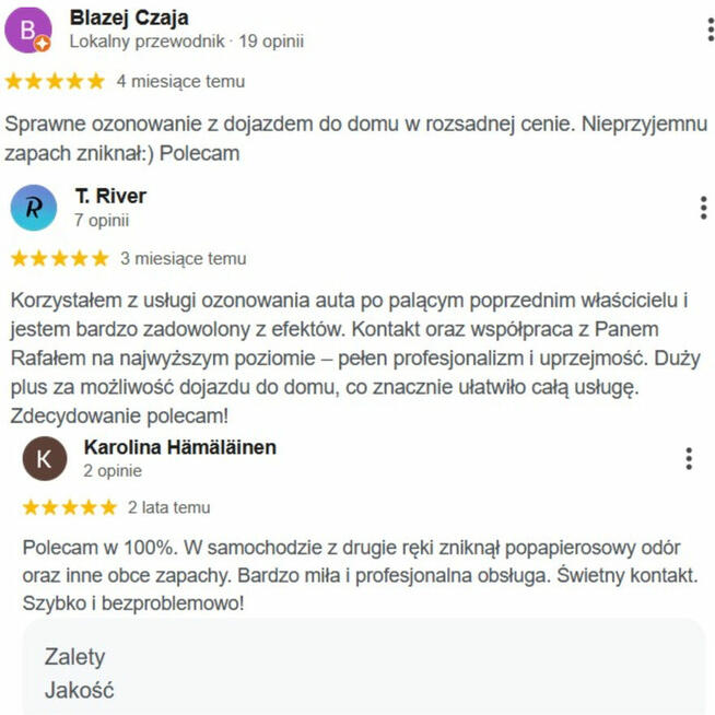 Ozonowanie- Usuwanie Zapachów Dymu, Stęchlizny, Psa, Kota