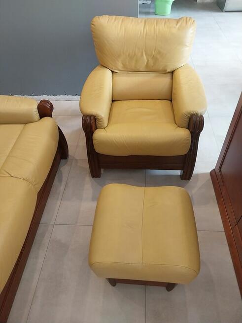 Sprzedam wypoczynek Kler, kanapę, fotel z pufą, skóra,