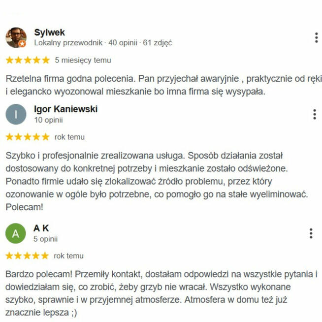Ozonowanie- Usuwanie Zapachów Dymu, Stęchlizny, Psa, Kota