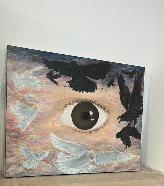 „Między światłem a cieniem” obraz olejny 100×80 cm