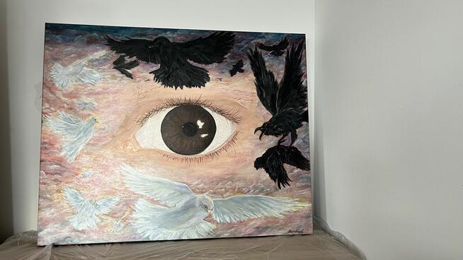 „Między światłem a cieniem” obraz olejny 100×80 cm