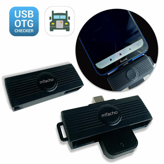 Czytnik Kart Kierowców-Micro USB+Adapter na USB-C