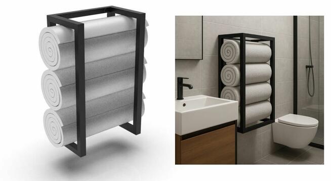 Wieszak na ręczniki łazienkowy loft industrial reling