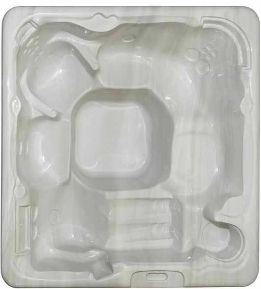 Jacuzi ogrodowe Balboa 220×220×92 cm Akryl. Pokrywa schody